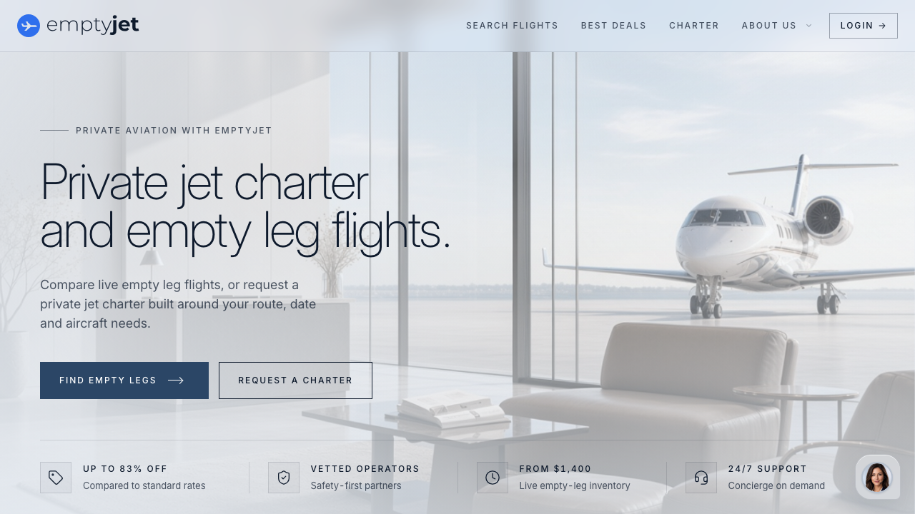 EMPTYJET — private jet charter